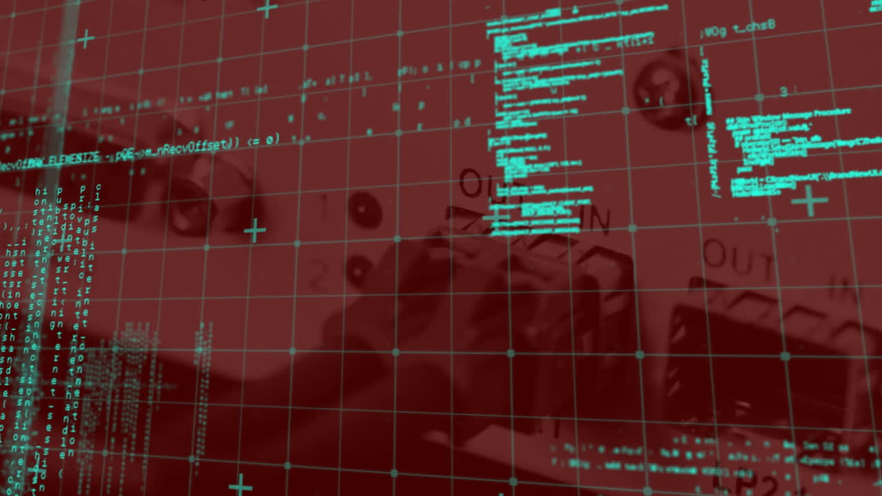 animación del procesamiento de datos a través de la red de red contra el cierre de un servidor de computadora
