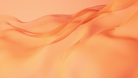 flowing orange cloth background, 3d rendering.