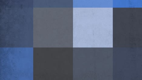 patrón de cubos azules y negros en arquitectura de 8 bits.