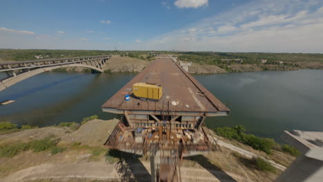 bridge construction project - aerial views