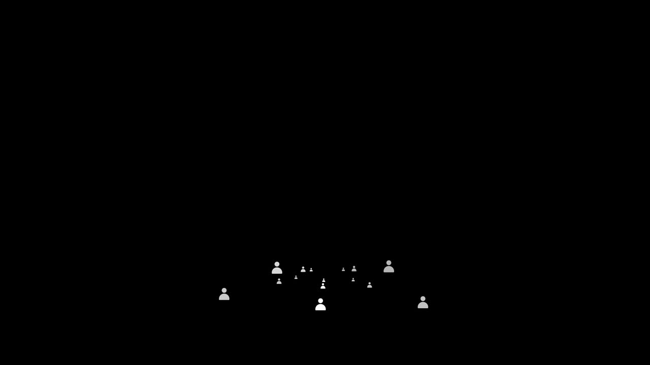 검은색 바탕의 연결 네트워크