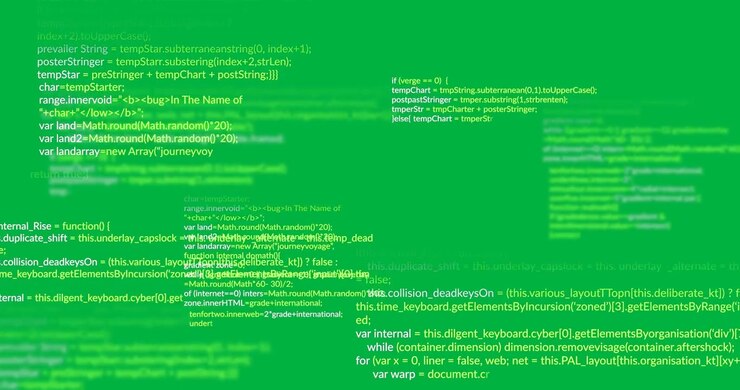 Animation von blauer und weißer Computerdatenverarbeitung auf transparentem Hintergrund.