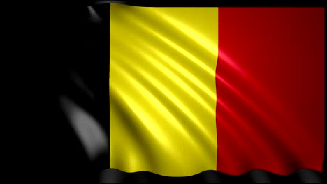 waving flag of belgium