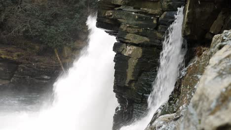 linville falls flowing medium shot