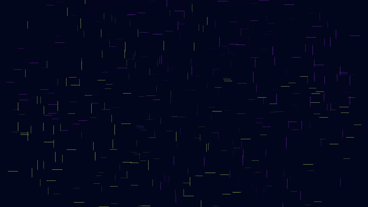 Dynamic black and purple diagonal lines with moving squares