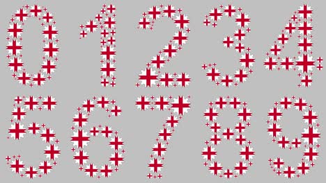 English numbers set