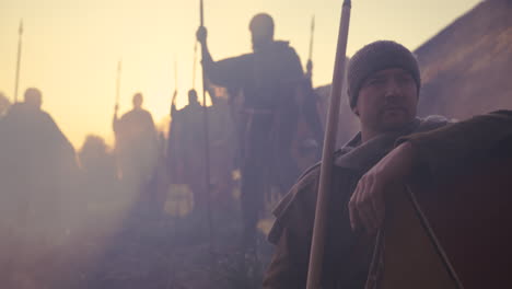 ancient warriors at dawn