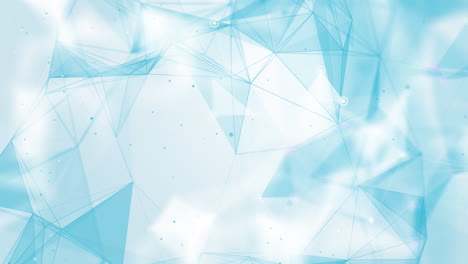 abstract polygonal white background with connecting dots and lines. science and technology loop animation. blue plexus style.