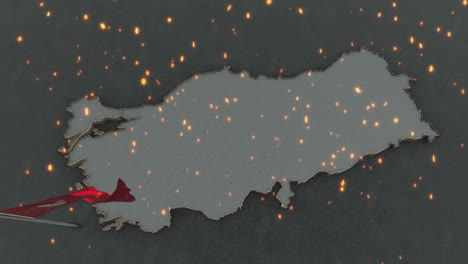 turkey map background 4k