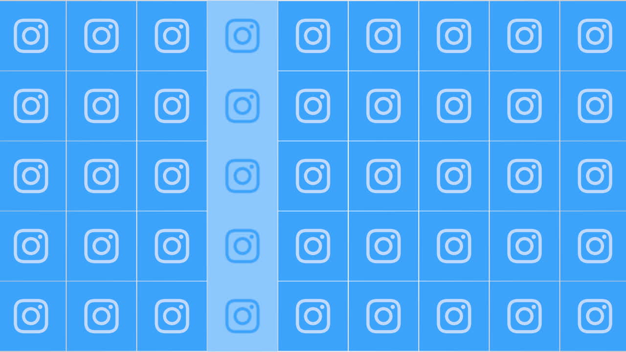 iconos de movimiento de la red social de instagram en un fondo simple