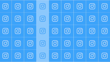 간단한 배경에 instagram 소셜 네트워크의 모션 아이콘