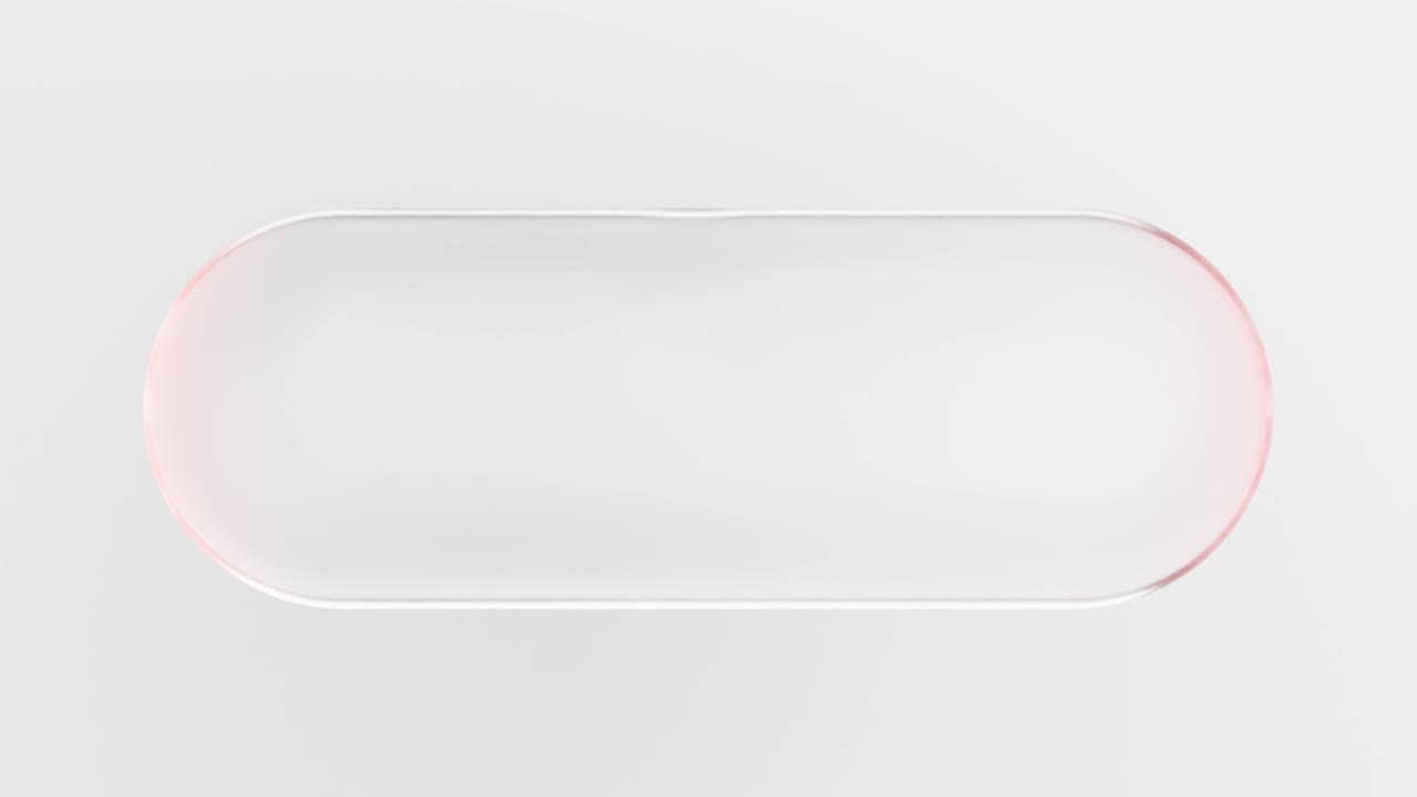 Minimalist Transparent Rounded Rectangle with Iridescent Edges