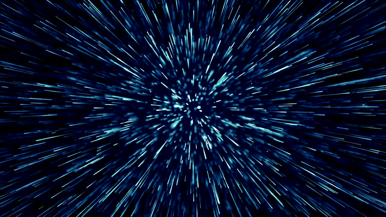 partículas de polvo azul abstracto luz bokeh títulos de movimiento bucle de fondo cinematográfico