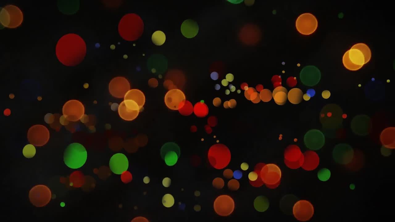 burbujas de luz coloridas sobre un fondo negro