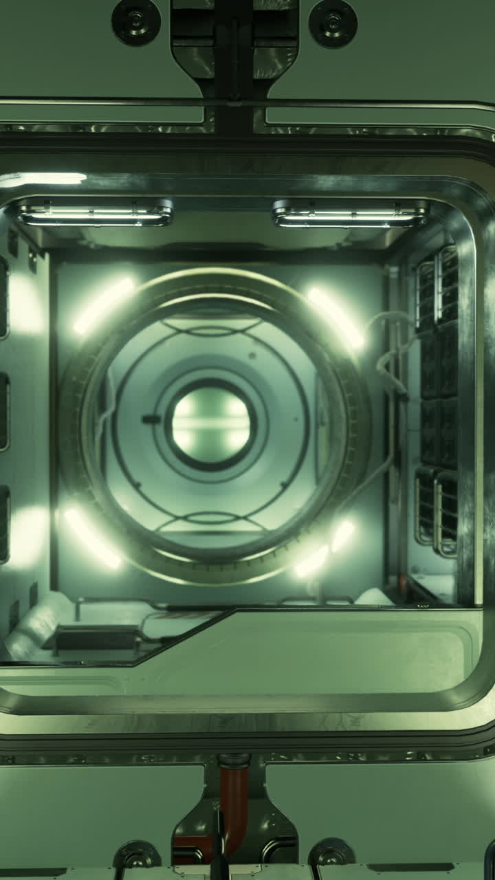 Interno futuristico di una nave spaziale