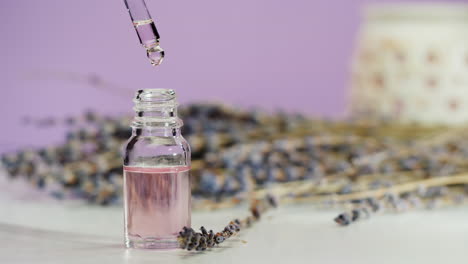 lavender essential oil dropper bottle