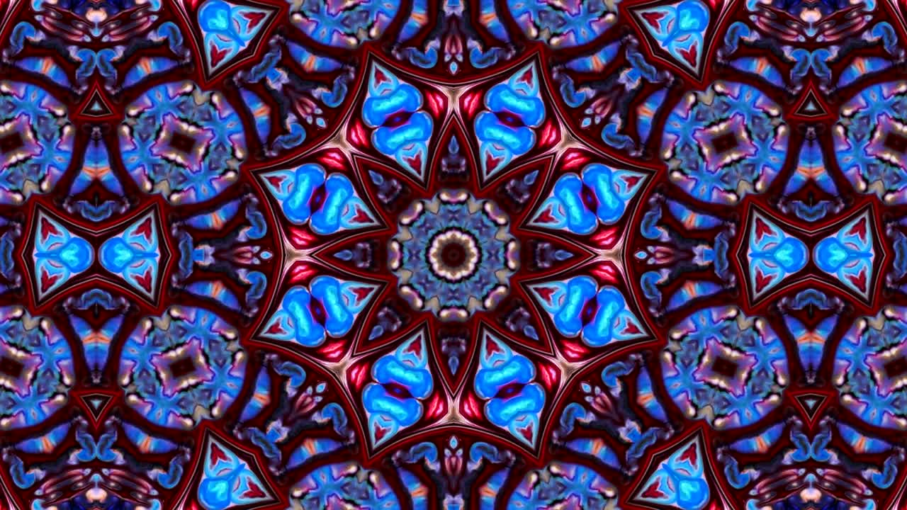 Abstract Colorful Kaleidoscope Background Movement