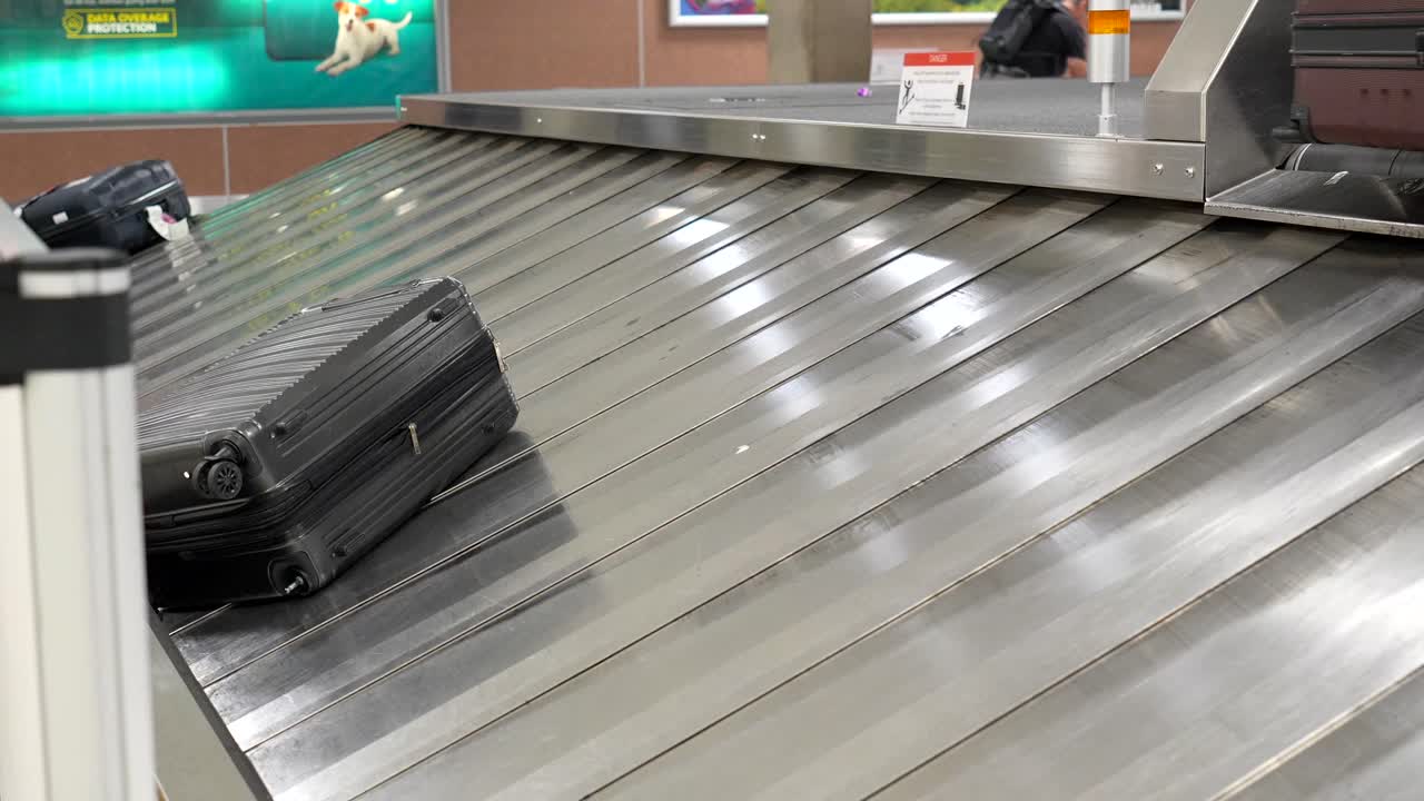 Luggage on a Baggage Carousel