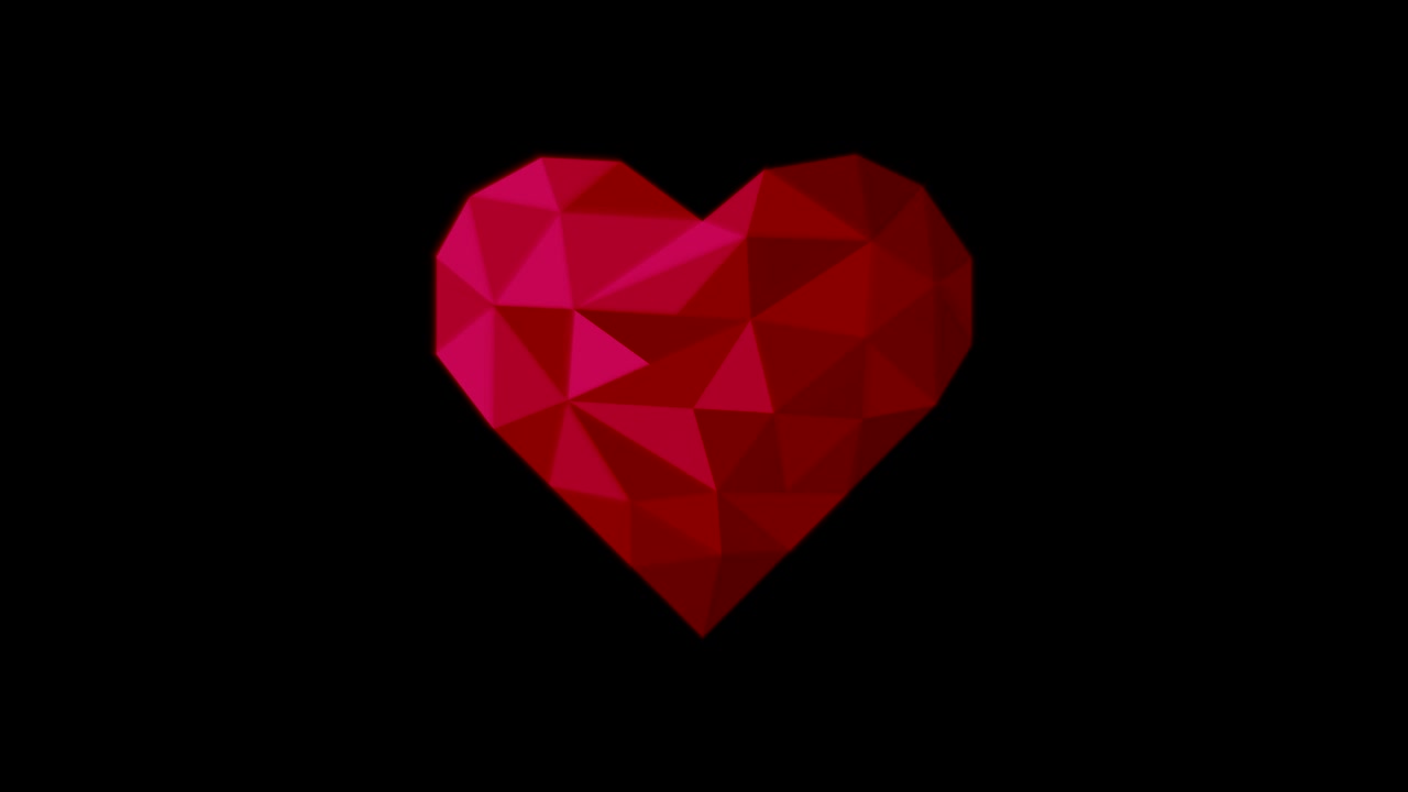 Heart Poly of Red color