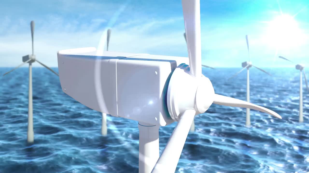 풍력 터빈의 애니메이션