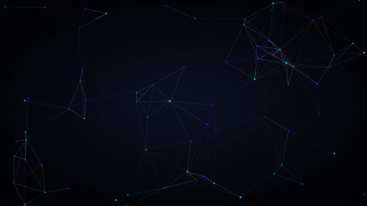 Abstract Digital Network Connection with Glowing Nodes and Lines