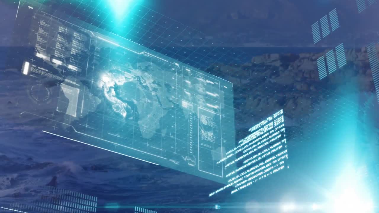 풍경에 대한 데이터 처리의 애니메이션