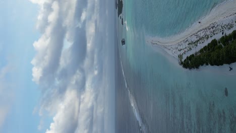 white sandbank of long beach on dhigurah island, maldives