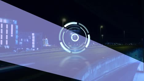 animation of scope scanning over cityscape