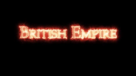 british empire written with fire. loop