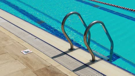 grab bars ladder in the swimming pool