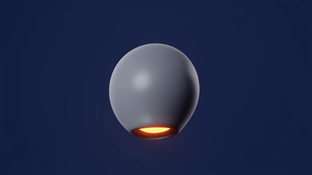 Abstraktní 3D render pulzující světelné koule