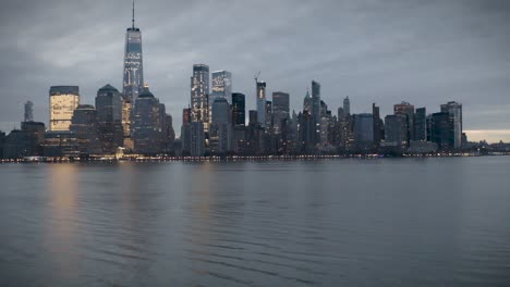 Aerial-footage-of-lower-Manhattan