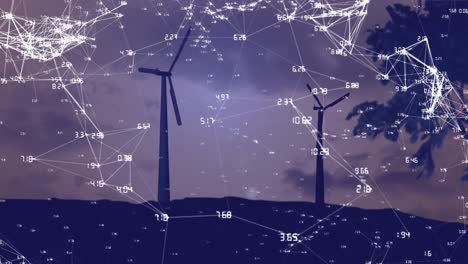 turbinas eólicas y datos en blanco