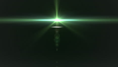 animación de luz verde con movimiento hipnótico y formas geométricas rojas en un bucle.