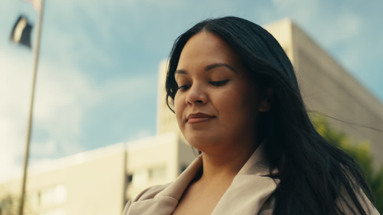 Professional Woman Working Outdoors