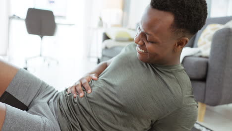 exercise, pain and black man with an injury