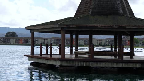 gazebo by the lake and the neighborhood