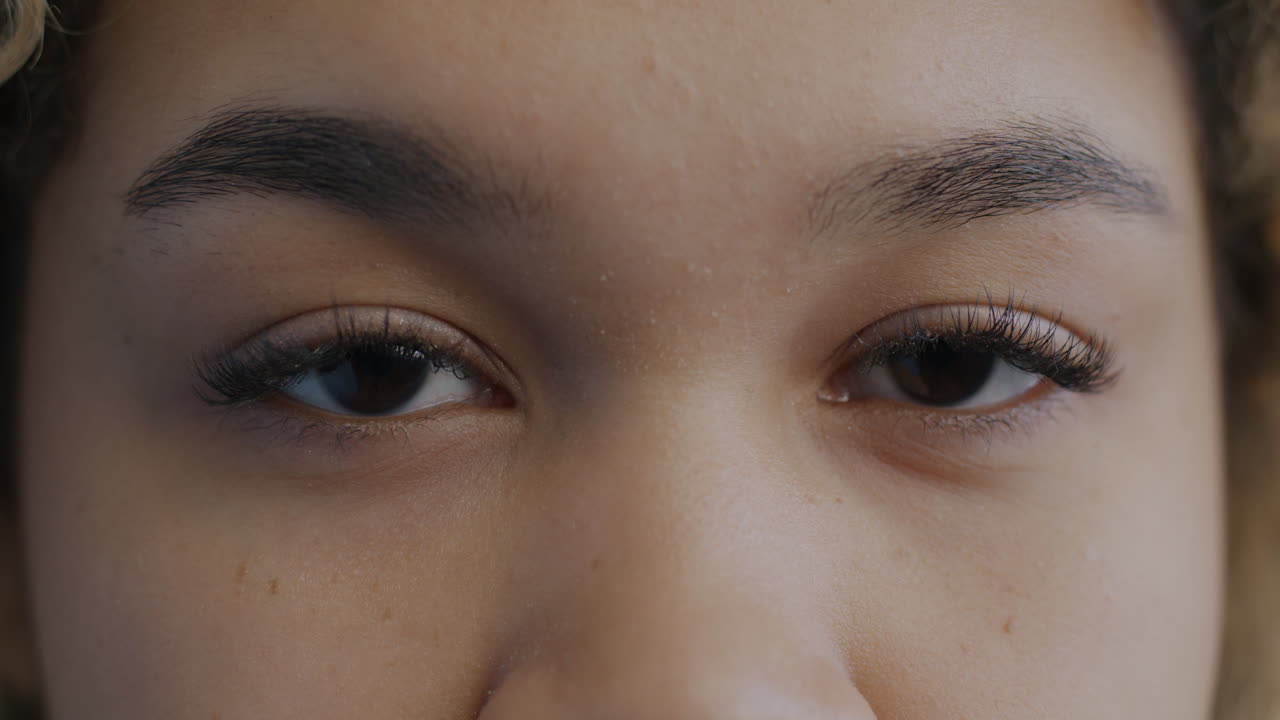 여자 얼굴의 클로즈업