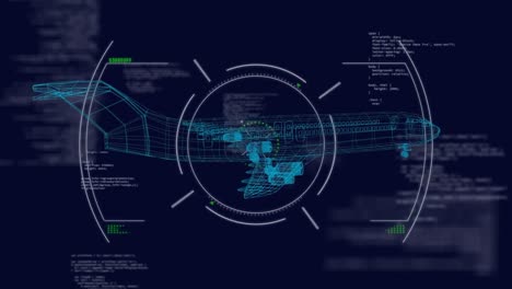 Animation-Einer-Technischen-3D-Zeichnung-Eines-Flugzeugmodells