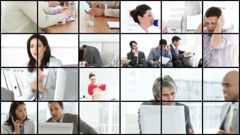 gente de negocios estresada en la oficina