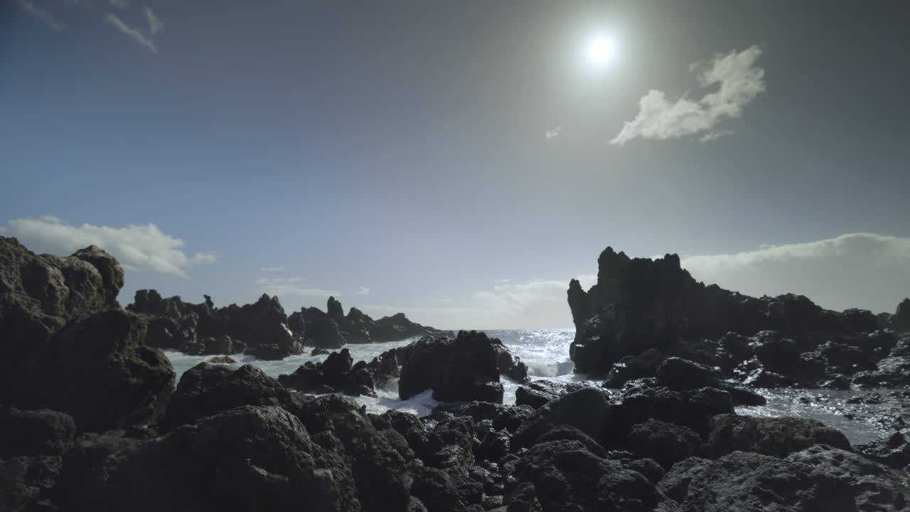 테네리페의 바위 해안선