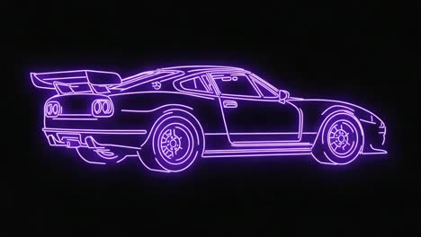 neon car