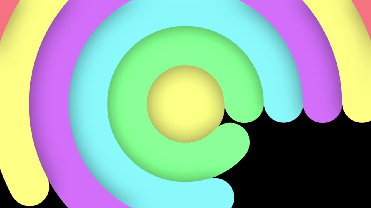 Abstrakt pastelfarvet udvidende cirkellook