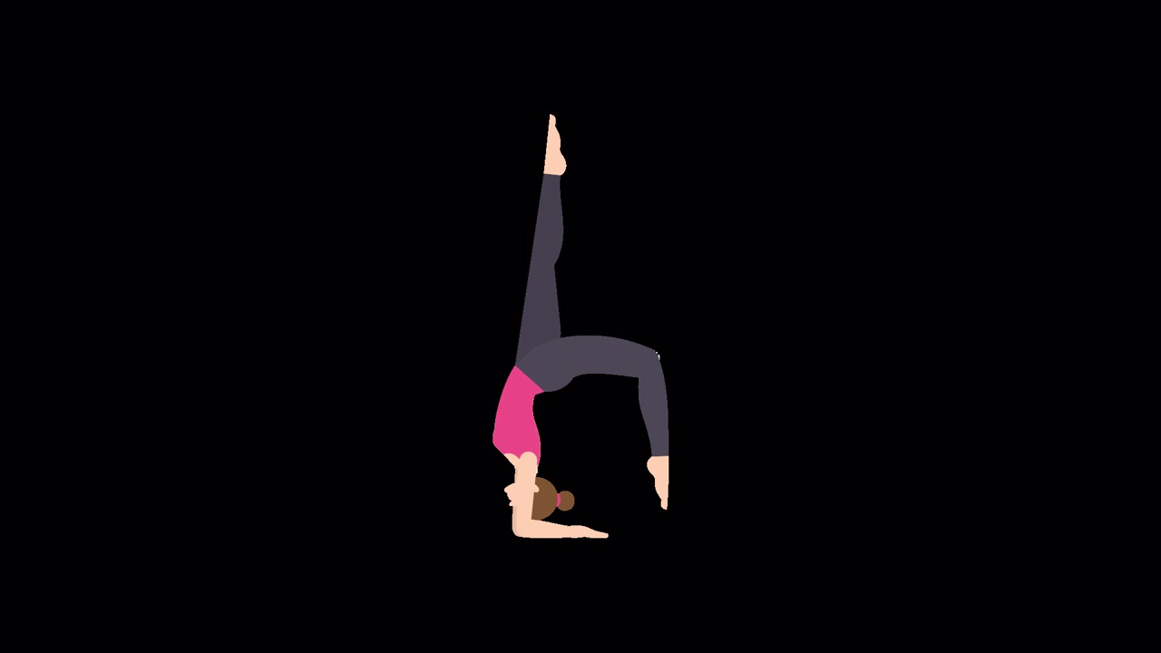 Mulher Animada Fazendo Posição de Yoga com Uma Perna Levantada