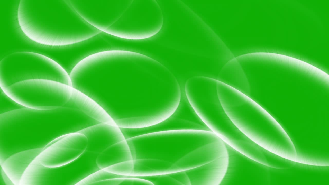 White circular waves motion graphics with green screen background