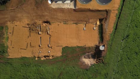 foundation for construction of house in rural area of australia