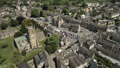 Stow-On-The-Wold-Market-Stadtzentrum-Kirche-Cotswolds-Luftaufnahme-Historischer-Gebäude-Im-Vereinigten-Königreich