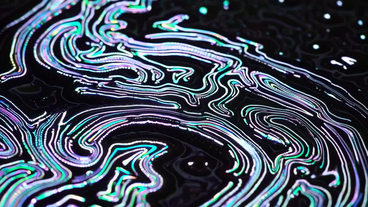 Iridescent Fluid Abstract Pattern