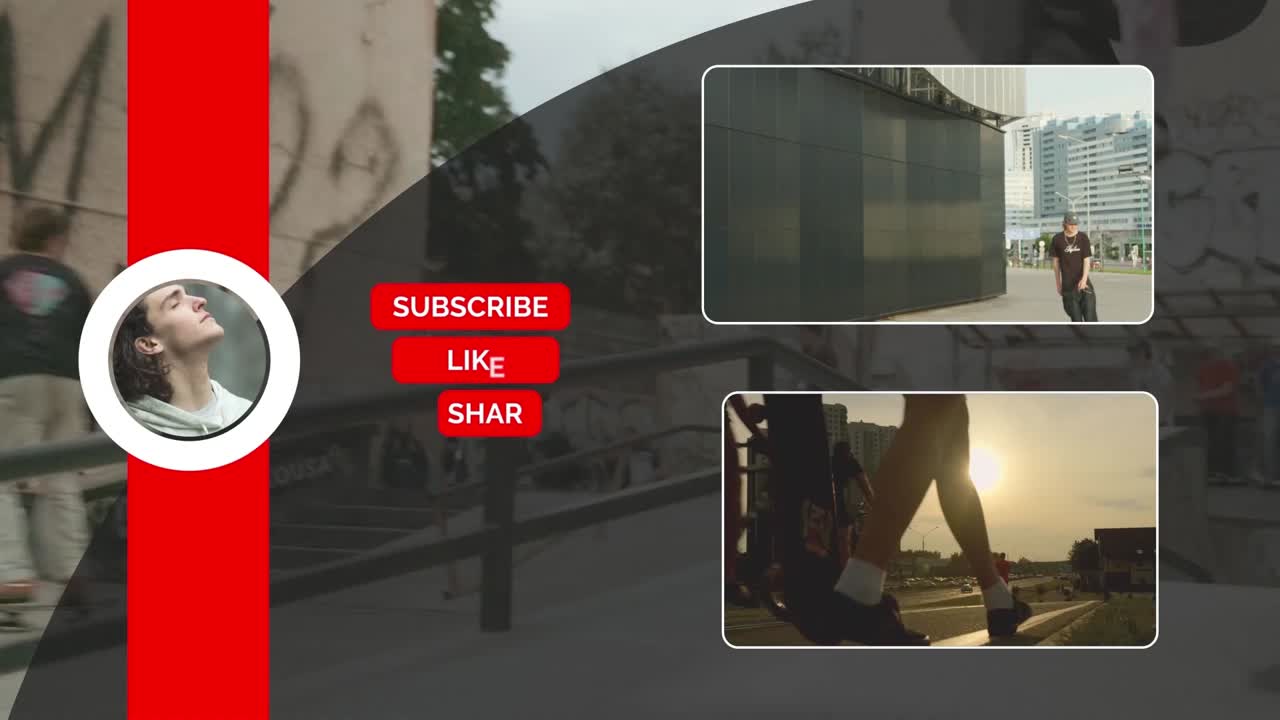 Youtube End Screen - Intros &amp; Outros Video Template