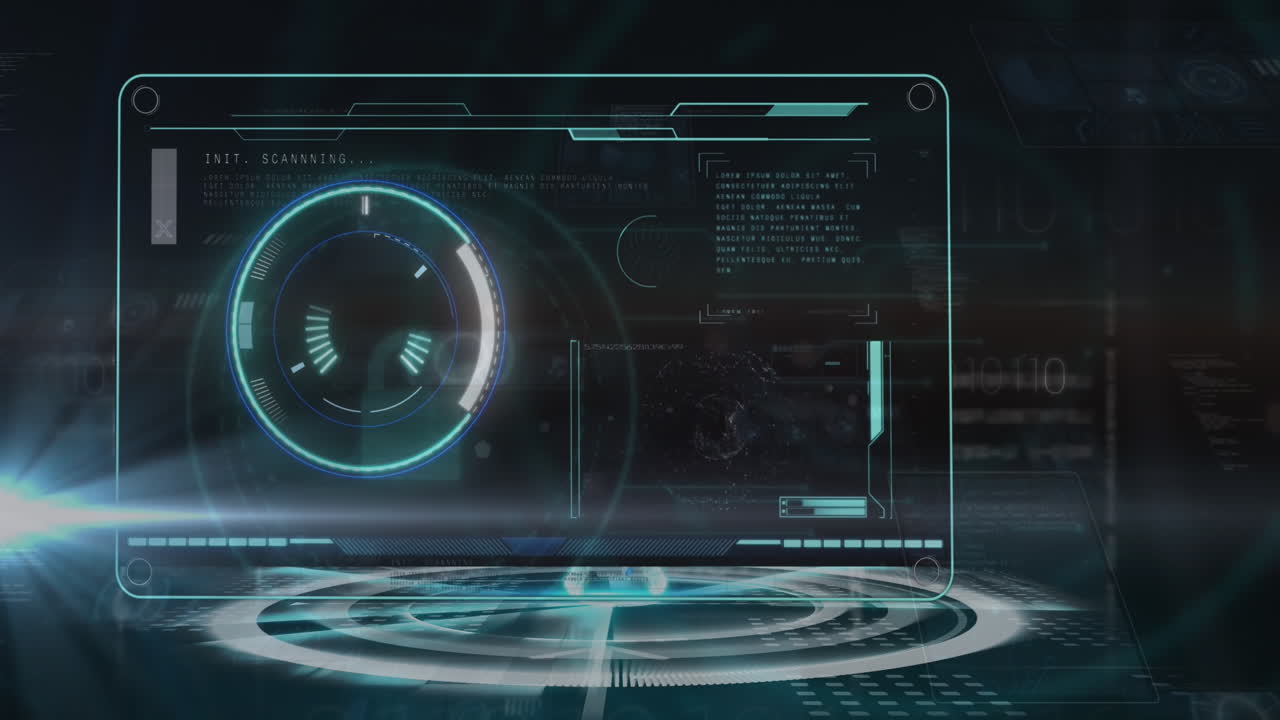 Animation of data processing over scope scanning